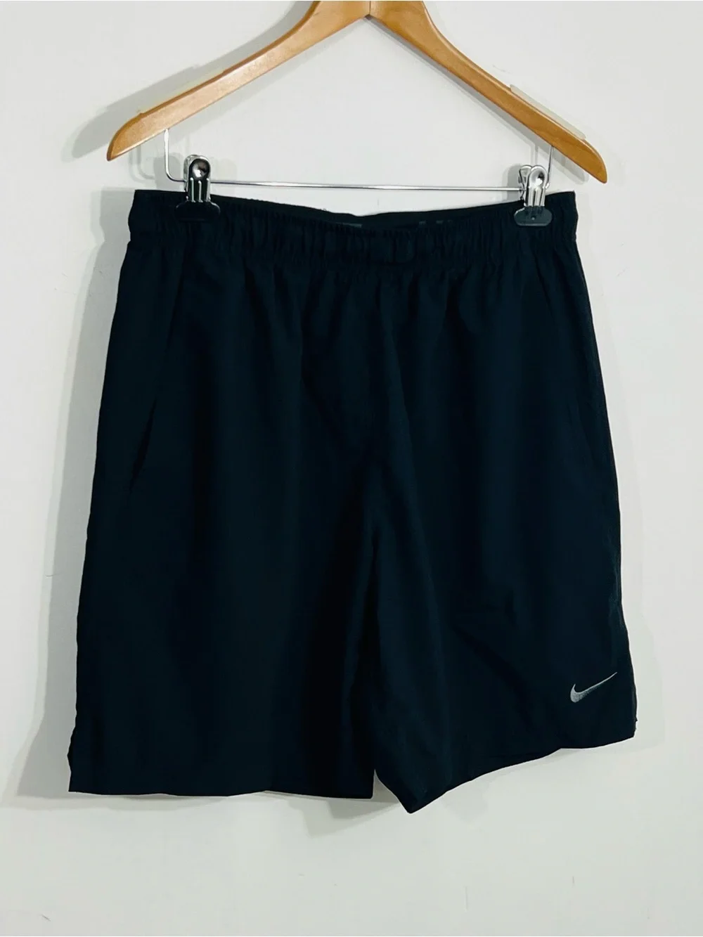 Nike Dri Fit Pull On Black Light Weight Athletic Streetwear Shorts Size Large